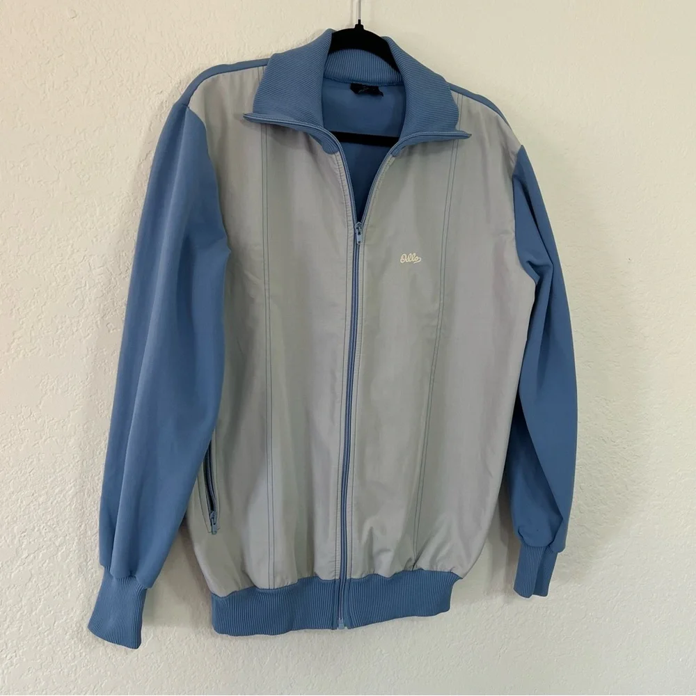 Vintage‎ Odlo Of Norway Two Tone Blue Leisure Athletic Zip Jacket Men’s Size XL